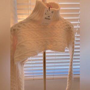 Cream Cable Knit Women Sweater